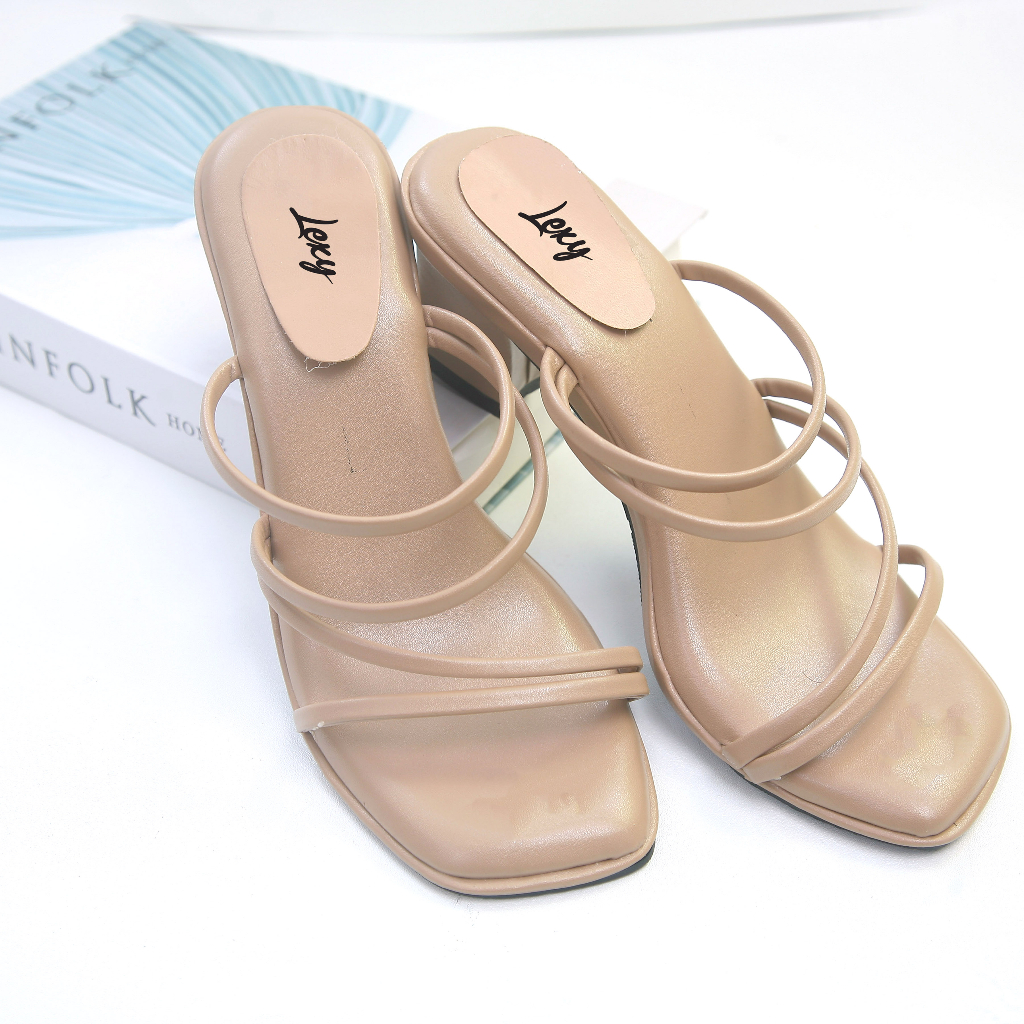 Lexy FLO Sandal  Block Heels Tali Wanita Hak Tahu 5 CM Chuncky