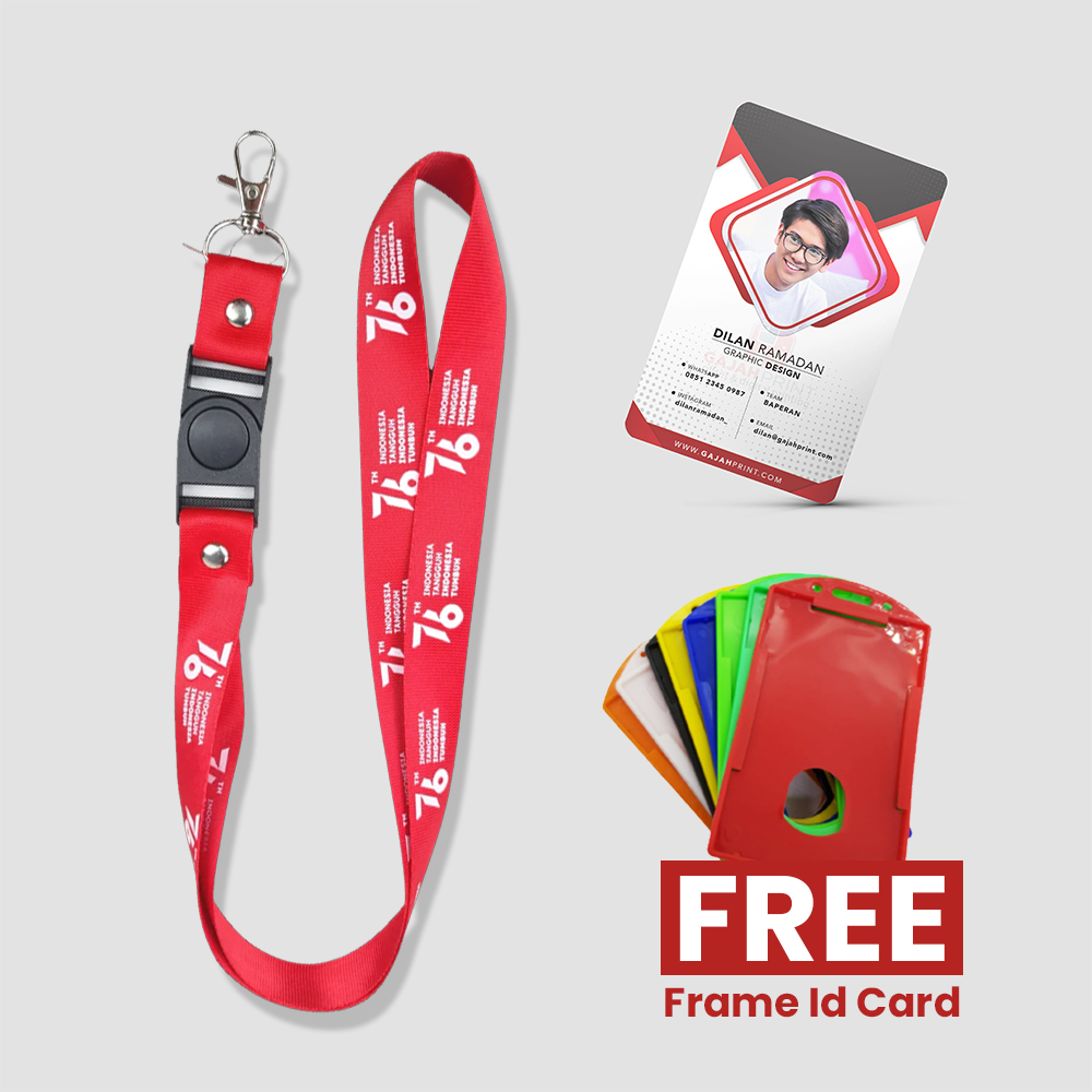 

TALI LANYARD CUSTOM PRINTING SUBLIM 2 SISI UKURAN 2CM DESAIN SESUAI KEINGINAN / TALI ID CARD - COD