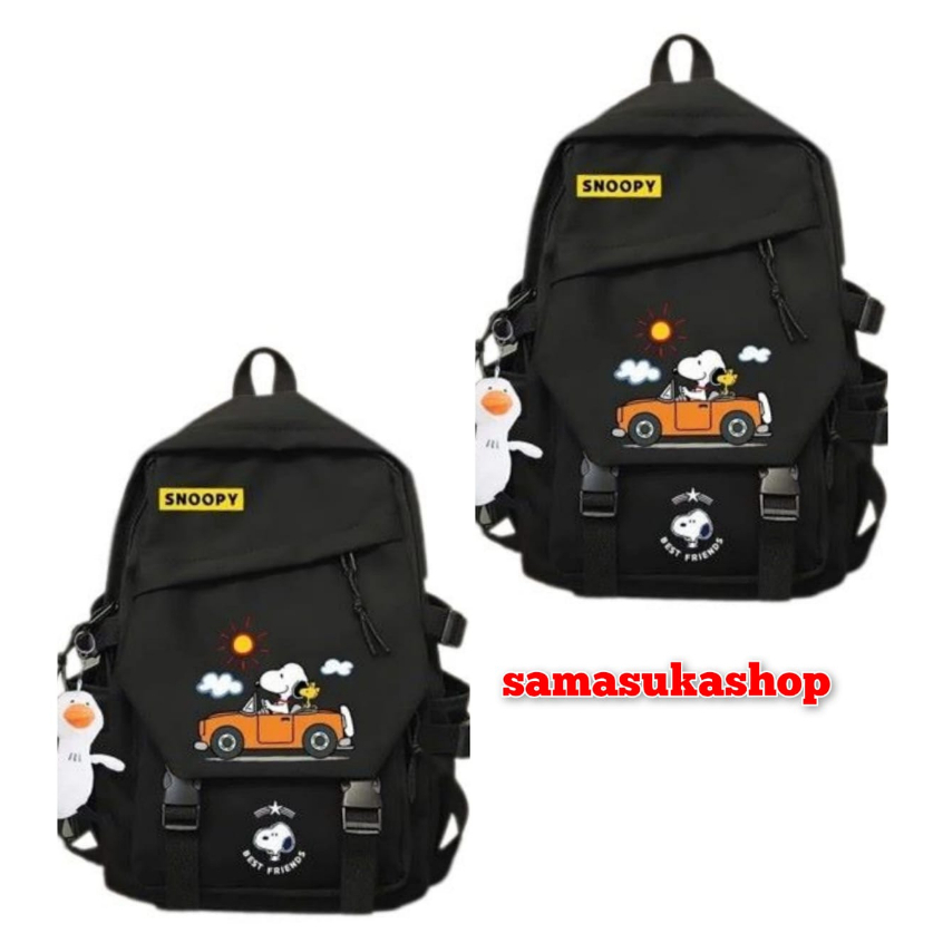 samasuka.shop - Tas Ransel  Fashion Wanita Pria Anak Remaja Motif Hewan SNOOPY Trendi dalam Satu Paket Fashion Bergaya Cute Pilihan Terbaik Tas Sekolah Anak Perempuan Cewek dan Remaja Cowok Keren Tampil Stylish Praktis Simpan Barang-barang dengan Mudah