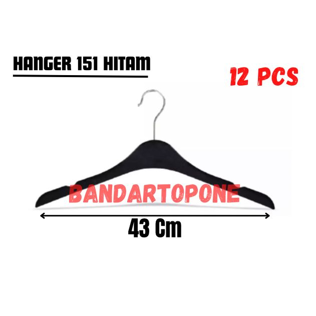 Hanger Gantungan Baju 151 Hitam dan Putih (Harga Per 1 Lusin )