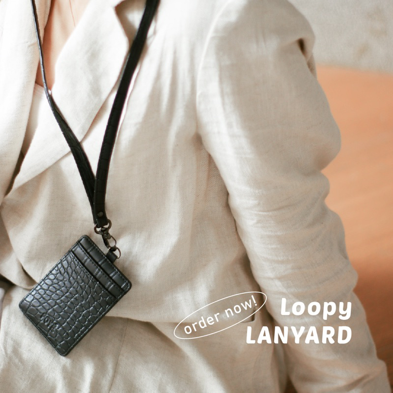 

Loopy Lanyard ID Card Holder Name Tag / Lanyard Pria Wanita / Name Tag Croco/ Card Holder