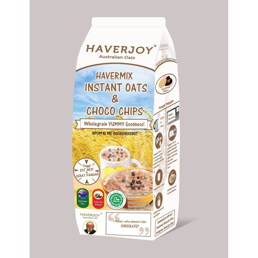 

HaverMix Instant Oats & Chocochips 1 kg havermout- PUTIH