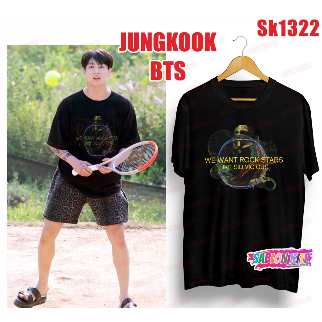 (SK1322) BAJU KAOS BTS MEMBER JEON JUNGKOOK ROCK IN THE SOOP