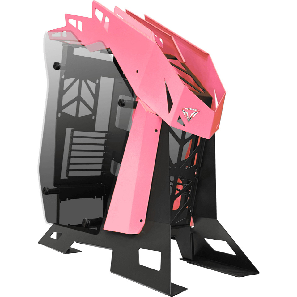 Casing PRIME R-[R] PINK - ALUMUNIUM GAMING CASE - TEMPERED GLASS