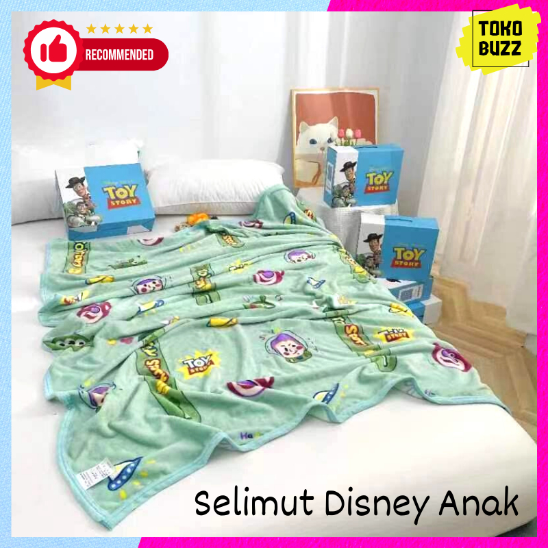 SELIMUT BULU HALUS SELIMUT KARAKTER ANAK Lembut Motif  Kartun Lucu PREMIUM HIGH QUALITY