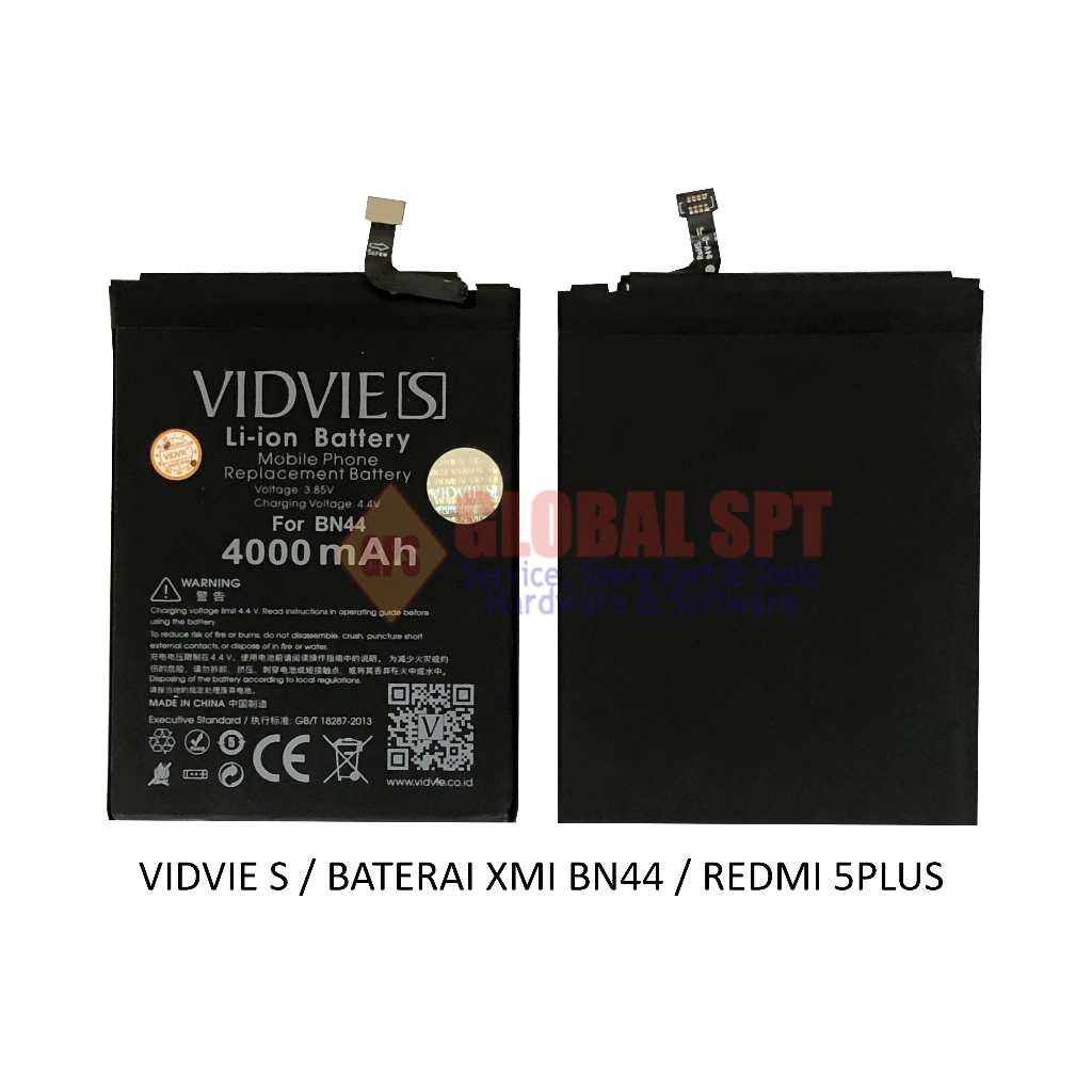 VIDVIE S / BATERAI XIAOMI BN44 / BATRE REDMI 5PLUS / BATERE