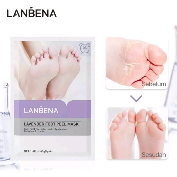 LANBENA FOOT PEELING MASK LAVENDER MASKER KAKI - EXFOLIATING KAKI