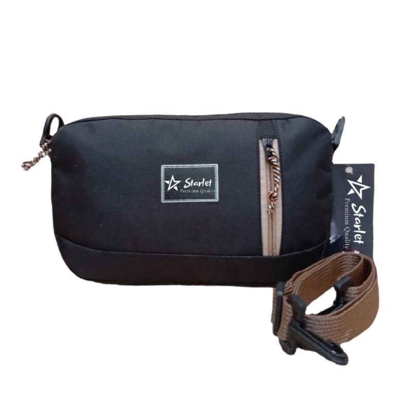 tas slempang pria waita selempang menggunakan jaring depan