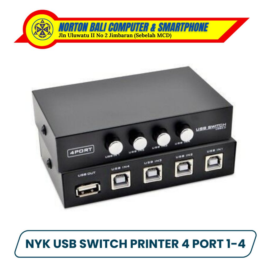 USB Sharing Switch Printer 4 Port NYK