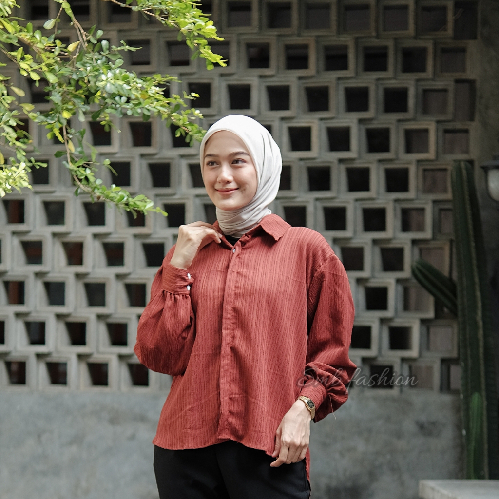 Kemeja Wanita Lengan Balon Lady Crush - Blouse Wanita - Atasan Wanita