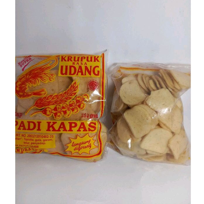 

KRUPUK UDANG TANGGUNG / KANCING KHAS INDRAMAYU CAP PADI KAPAS