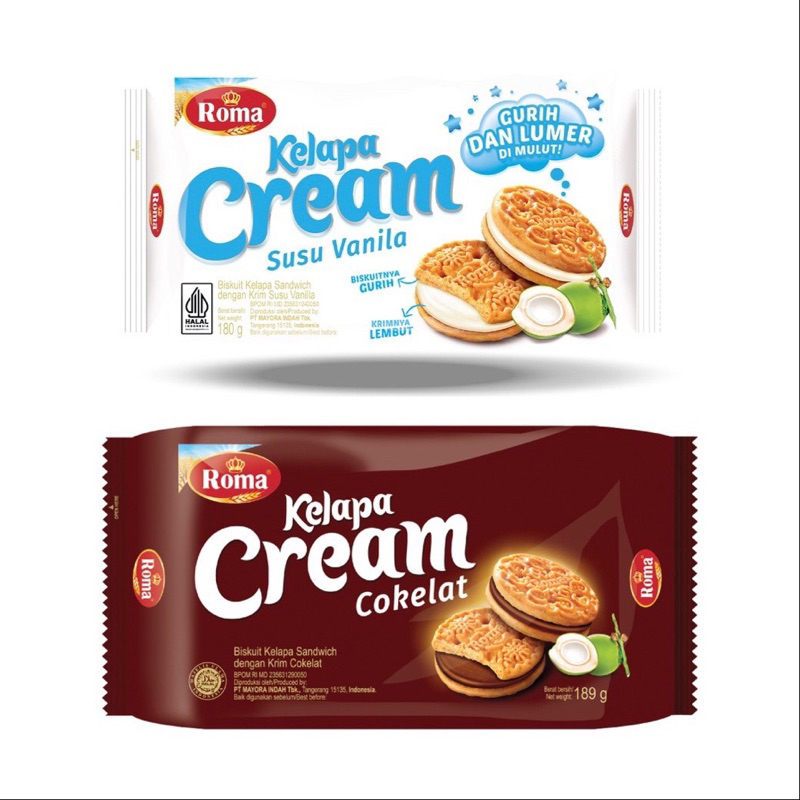 

Roma Kelapa Cream Cokelat / Roma Kelapa Cream Vanila