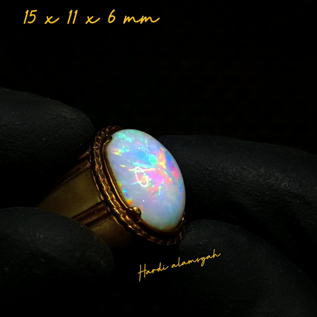 Batu Cincin Kalimaya Milky Porslen Lawasan