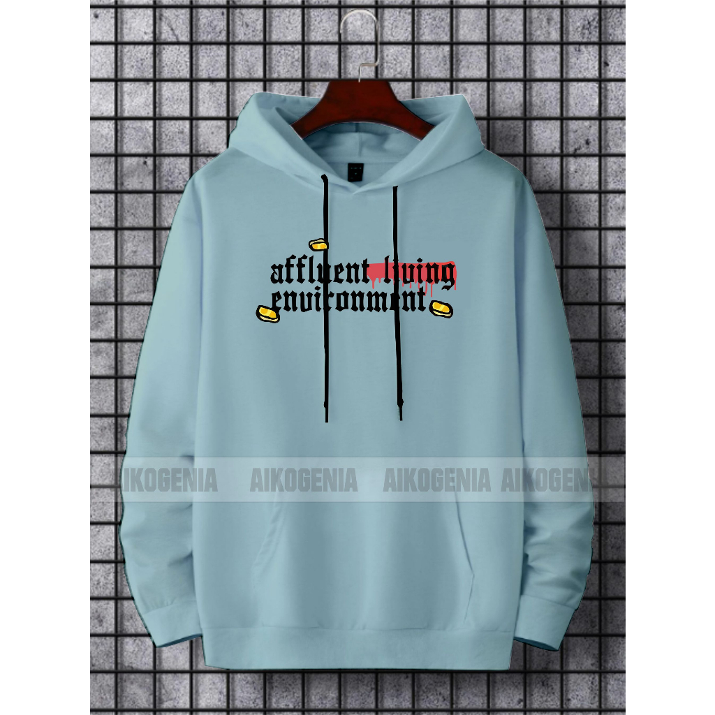 Sweater hoodie pria wanita kekinian LIVING / hoodie pria wanita terbaru