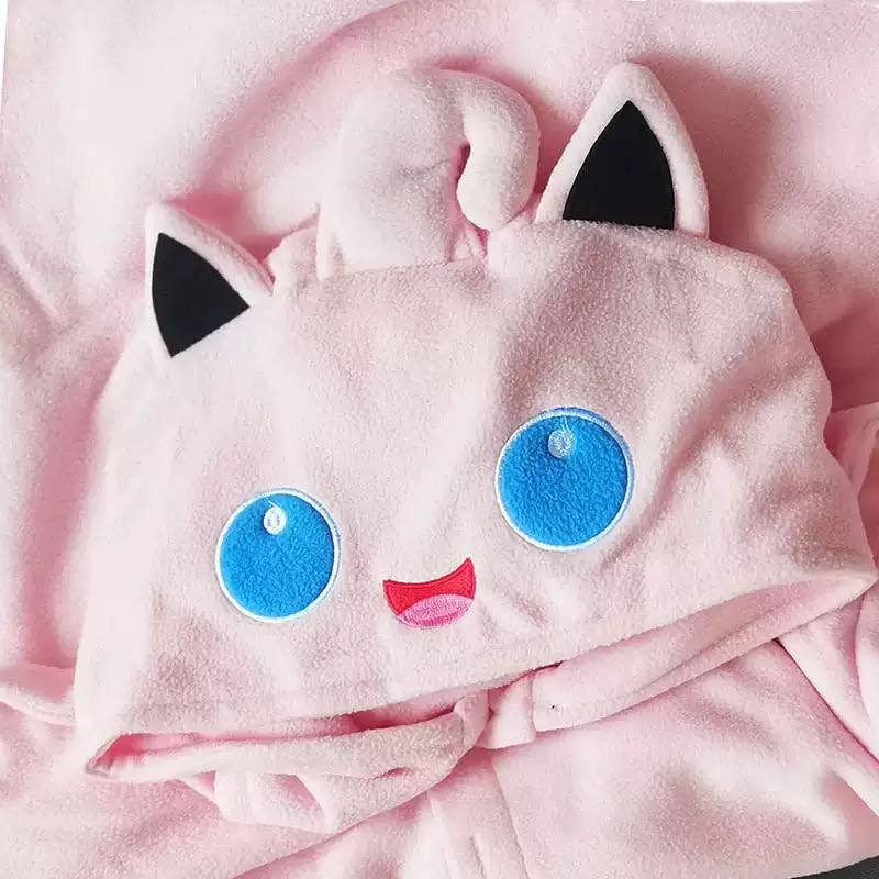 BAJU ONESIE KOSTUM JIGGLYPUFF PINK POKEMON PIKACHU PIYAMA KIGURUMI COSPLAY LUCU IMPOR ANAK DAN DEWASA