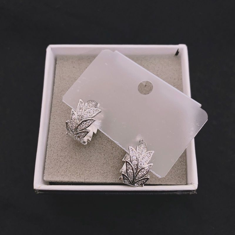 Anting Silver925 Perak mata tanam kilau mirip emas asli Premium Quality Anti Karat anti alergi S60