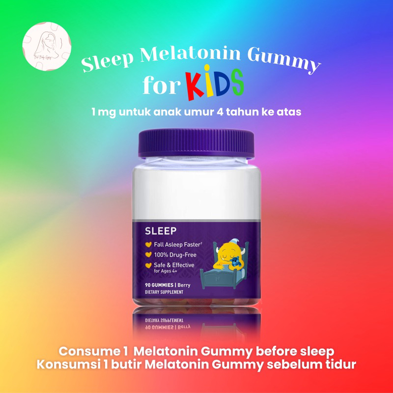 [IMPORT] Sleep Melatonin Gummies for KIDS (Anak dan Ibu Hamil) 1MG per 1 Piece/per 1 Biji/Satuan/Ecer