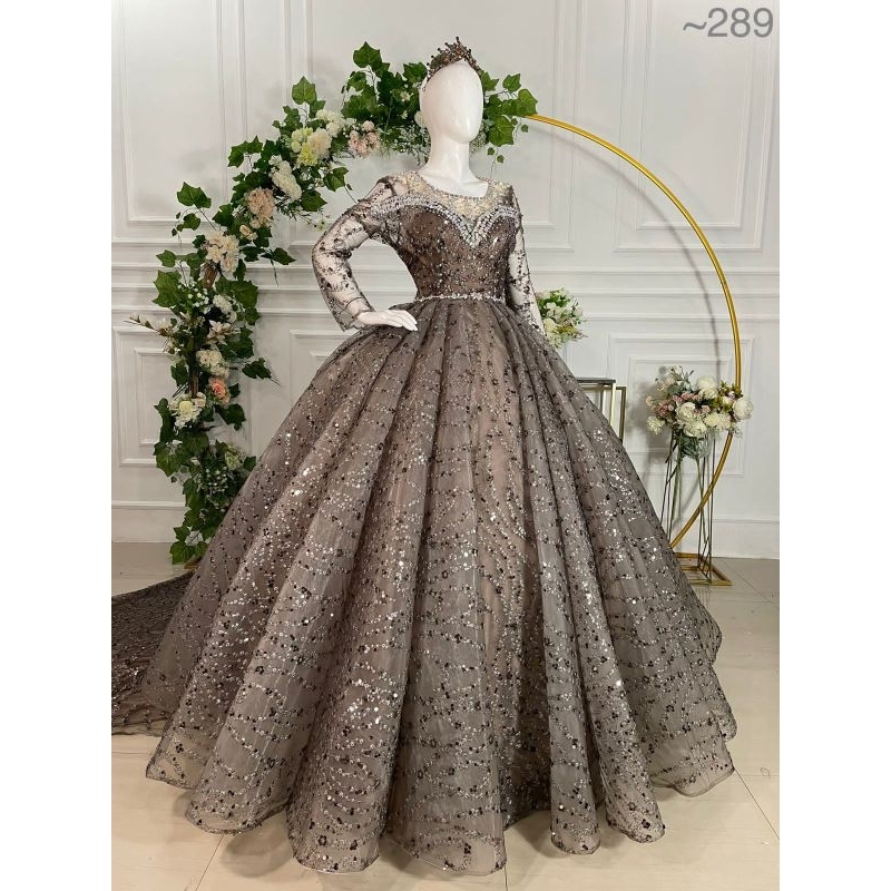 GAUN PENGANTIN BERBY  BEREREKOR || GAUN MODREN || BAJU WEDDING MEWAH | BAJU PENGANTIN TERBARU