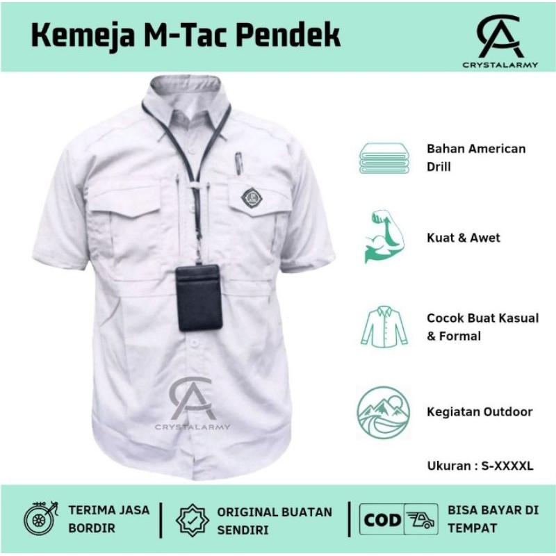 KEMEJA TACTICAL MTAC LENGAN PENDEK PRIA RESKRIM KEMEJA OUTDOOR BNN HEM ATASAN KEMEJA PNS