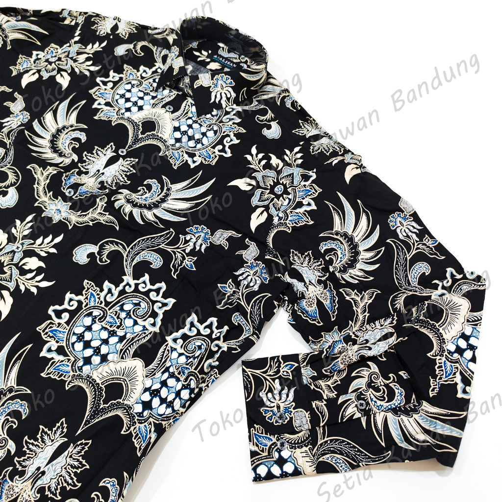 Kemeja ALISAN Corak Batik Print Regular Fit Lengan Panjang ( Seri 00378 Jumbo )