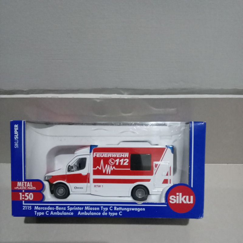 mercedes benz sprinter ambulance type c siku metal
