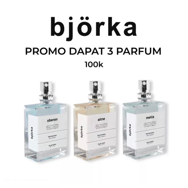 PARFUM BJORKA PROMO AROMA WANGI TAHAN LAMA PRIA/WANITA TERLARIS TERMURAH