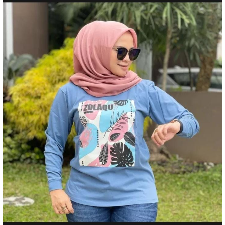 Atasan Wanita C Kaos Atasan Wanita Terbaru 2026 - Zolaqu Merah Putih / zolaqu original  /Kaos ZOLAQU