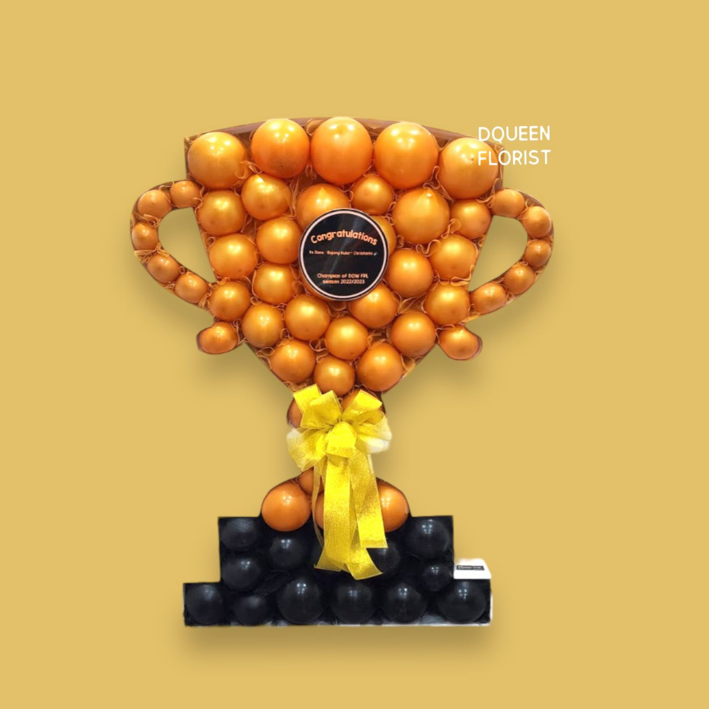 Dqueen Florist - Papan Balon Mozaik Piala Custom Unik