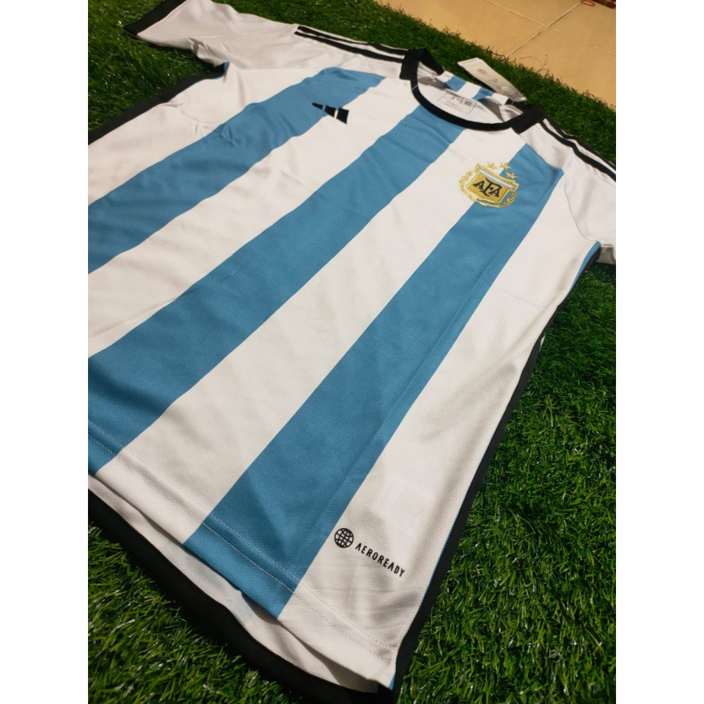 JERSEY ARGENTINA 3 STAR 2023 HOME FULL PATCH TERBARU KUALITAS JAMINAN TERBAIK