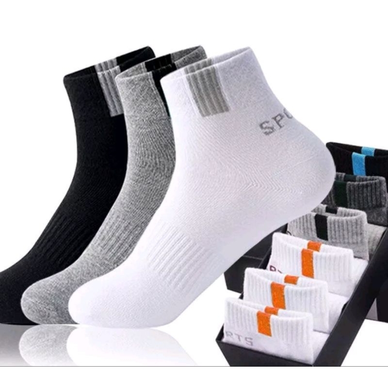 SPORT SOCKS kaos kaki olahraga pria wanita dewasa unisex pendek tebal