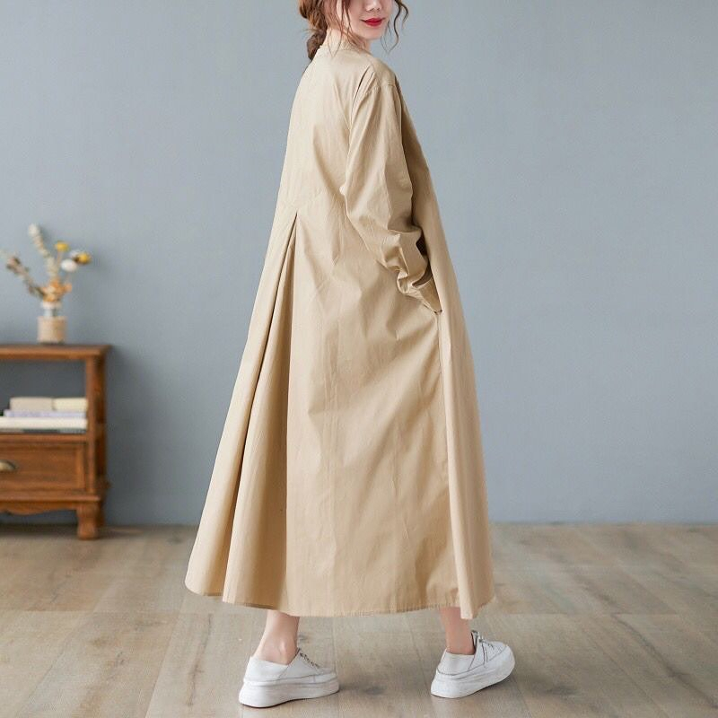 LONG TUNIK BIANCA TUNIK BAHAN KATUN RAMI PB 100 - 120 CM PB 106 CM PT TANGAN 55 CM LONG TUNIK WANITA TERBARU 2023 TUNIK WANITA  KOREAN STYLE MUSLIM BAJU ATASAN WANITA JUMBO WARNA HITAM , MOCCA