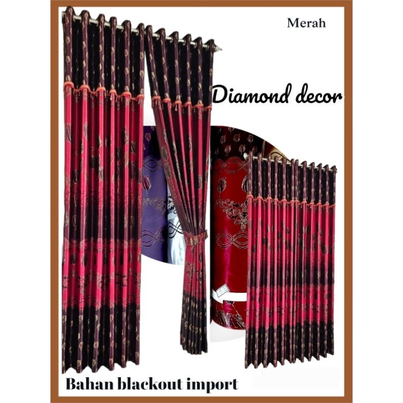 BISA COD BAYAR DI TEMPAT / gordeng blackout gliter super tebal 100% jendela dan pintu diamond decor