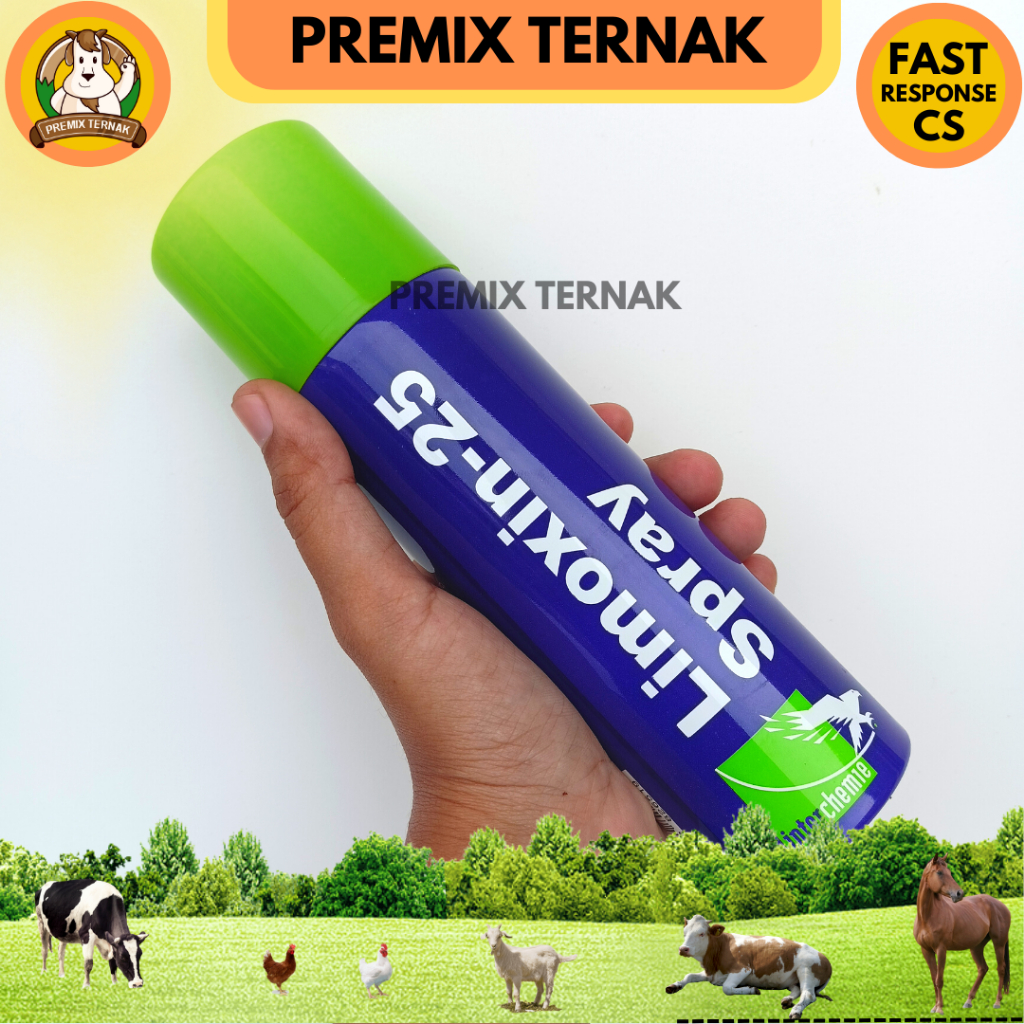 LIMOXIN 25 SPRAY - LIMOXIN SPRAY -  OBAT LUKA HEWAN SEMPROT - LUAR PULAU HANYA BISA DENGAN KARGO/ JNE TRUCKING