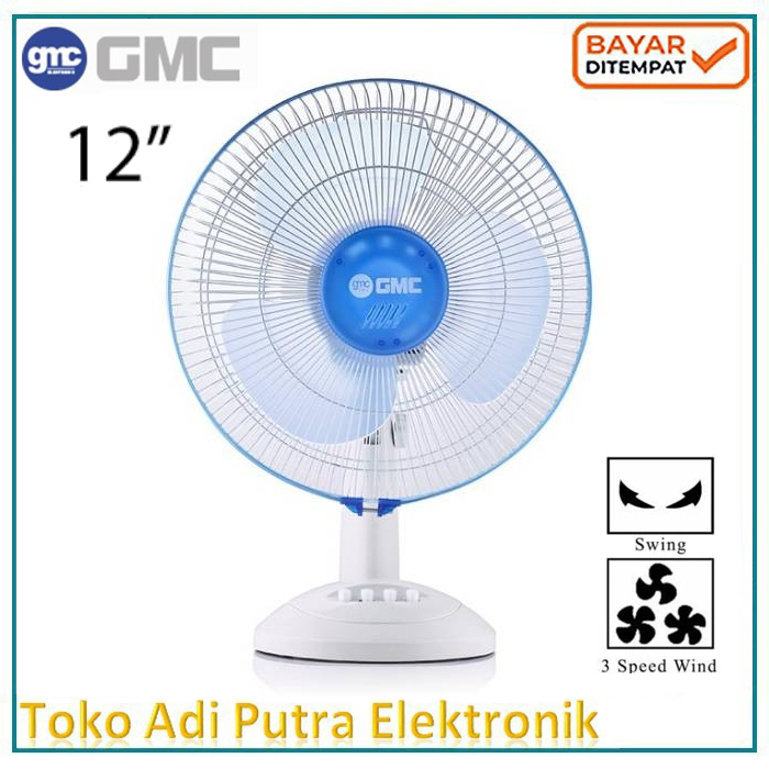 Kipas Angin Meja GMC 711 12 Inch Kipas Duduk/Deks 703 Fan Bisa Swing Angin Sejuk