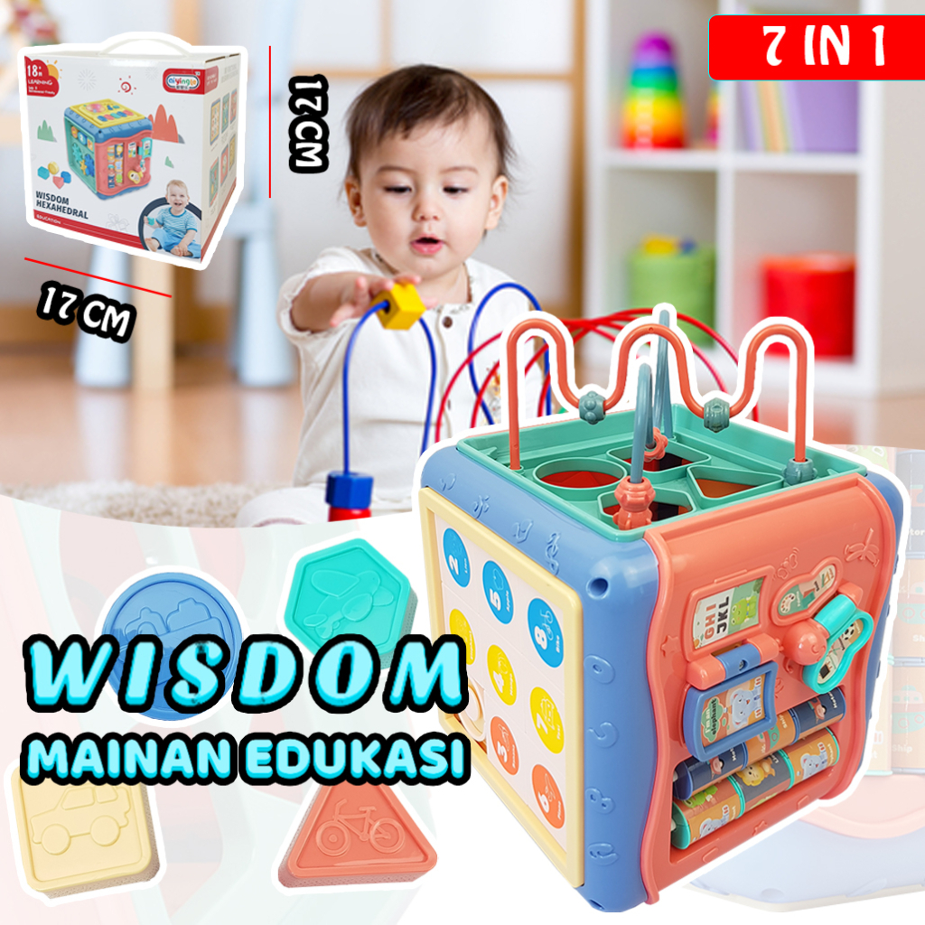 Mainan Edukasi Anak Bayi/ Baby8 Toys Wisdom Hexahedral Puzzle 2