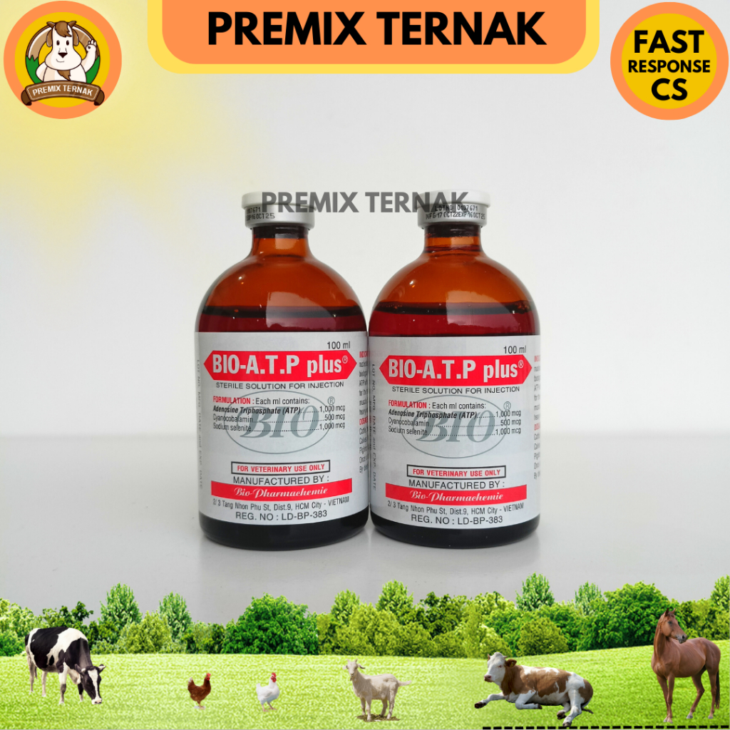 BIO ATP PLUS 100 ml - Penguat otot dan daya tahan tubuh stamina hewan - SEPERTI BIODIN BIO ENERGY