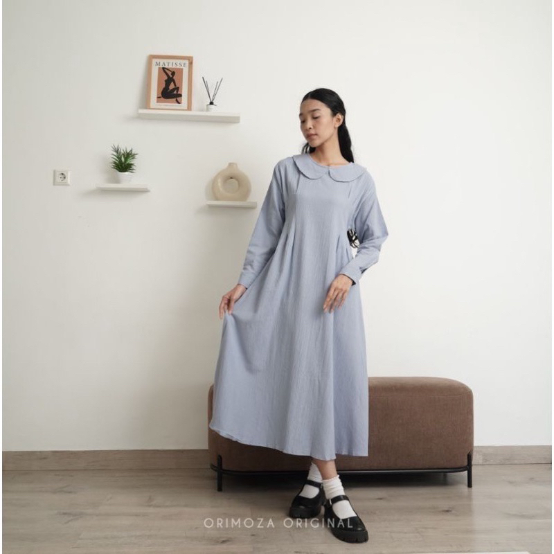 Midi Dress Linen Crinkle Yuna