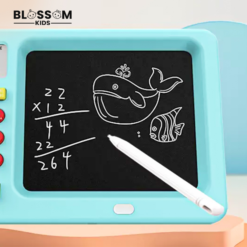 Mainan Edukasi 2in1 Kalkulator Papan Tulis Anak LCD Include Pen - Blossom Kids