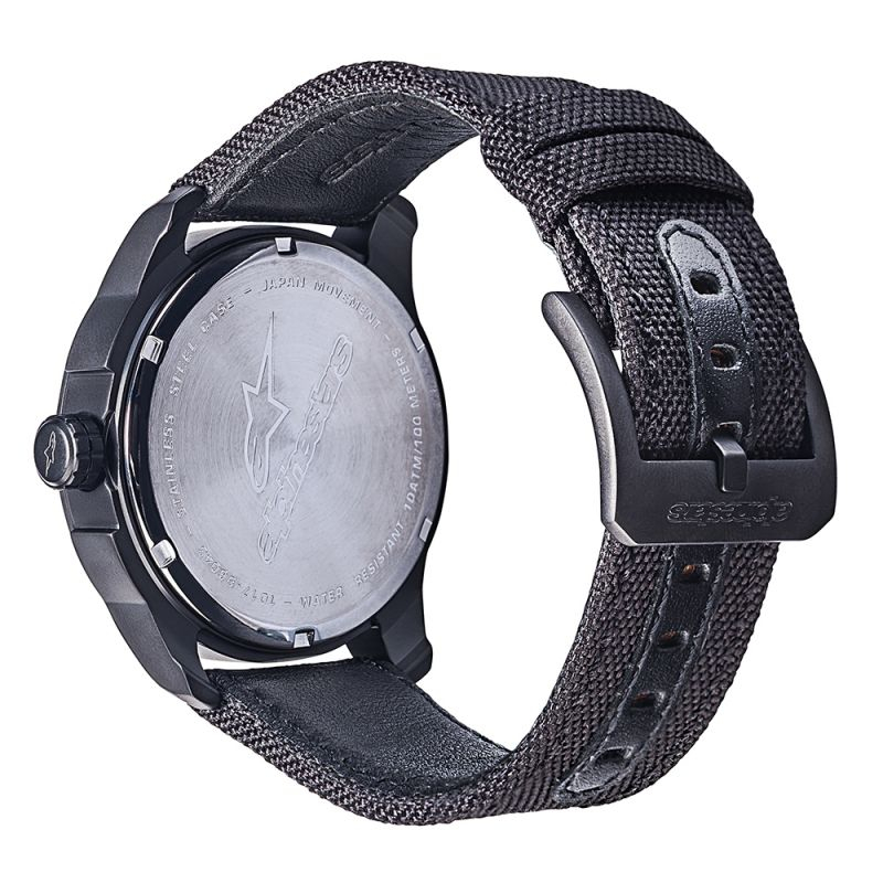 Alpinestars Tech Watch 3H Black Black Nylon Strap &amp; Extra Strap / Jam Tangan