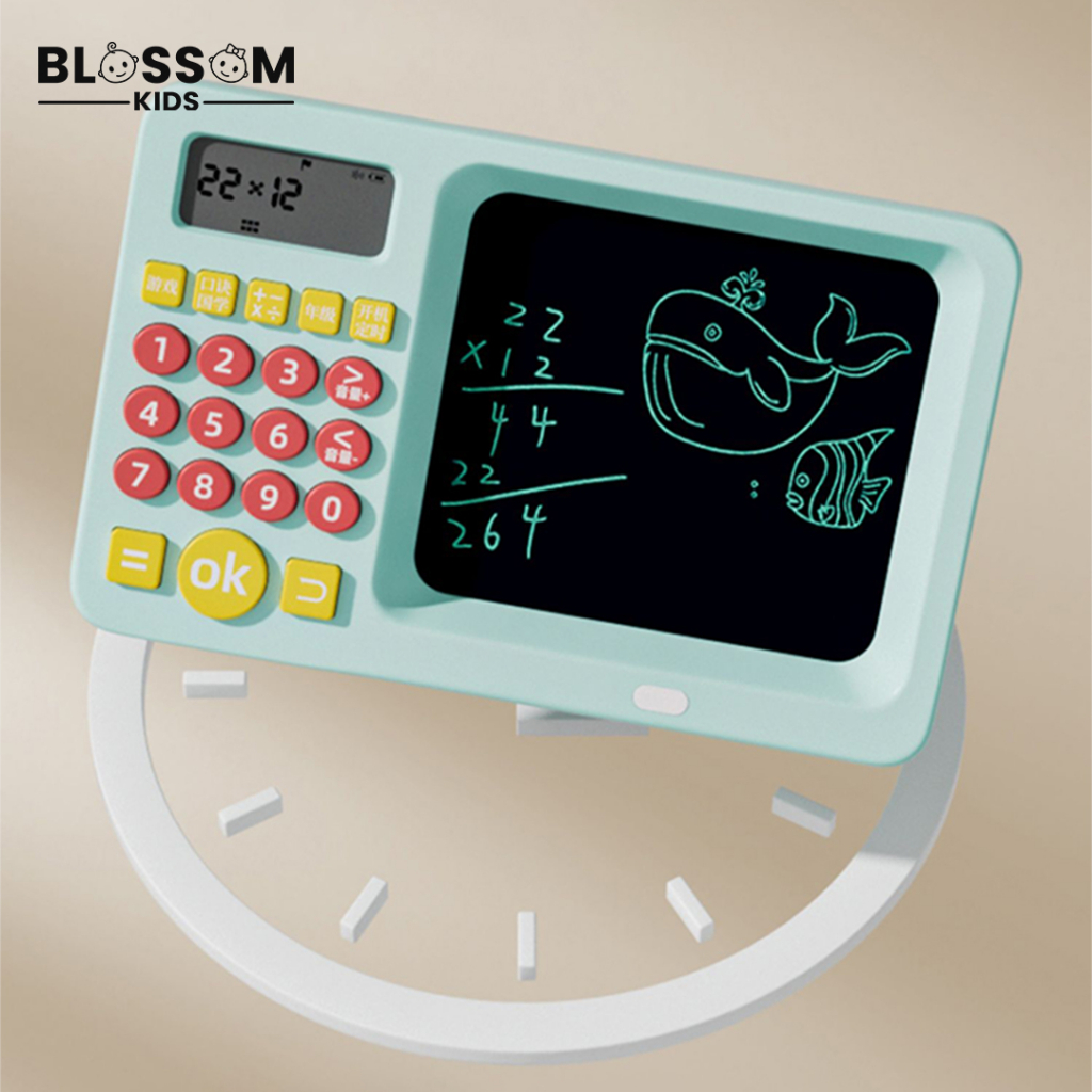 Mainan Edukasi 2in1 Kalkulator Papan Tulis Anak LCD Include Pen - Blossom Kids