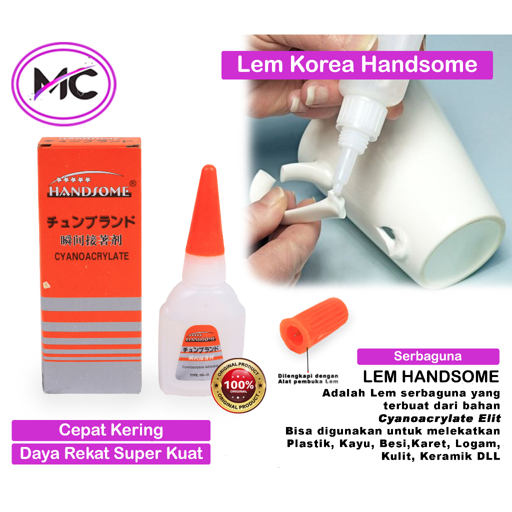 Lem Korea G Original Lem Besi Setan Cair Tetes Serbaguna Pipa Stainless Kuningan Plastik Kain Kulit Sandal Sepatu Sendal Tas dll