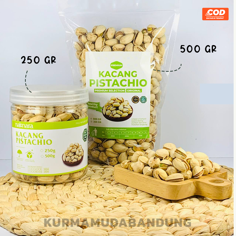 

KACANG PISTACHIO 500Gr / KACANG FUSTUK / Kacang Pistachio Arab Fustuk Murah / Kacang Oleh-Oleh Haji