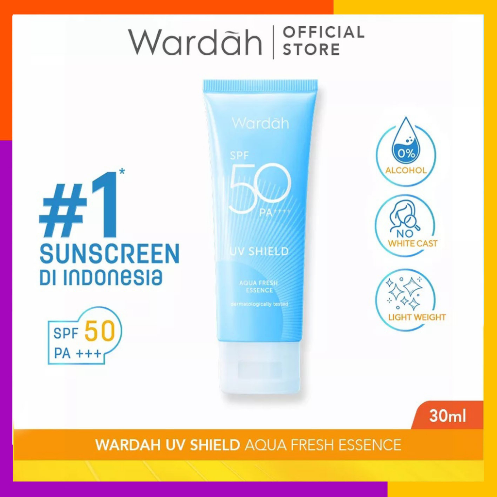 Wardah UV Shield Aqua Fresh Essence SPF 50 PA ++++ 30 ml