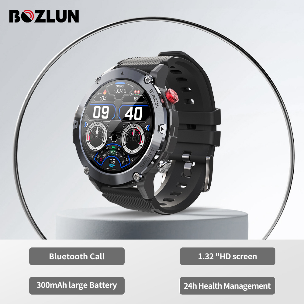 Bozlun smartwatch Jam Smartwatch Pria IP67 Smart Watch Bluetooth Heart Rate Tracking/Sleep Monitor Smartband C21 Panggilan Bluetooth