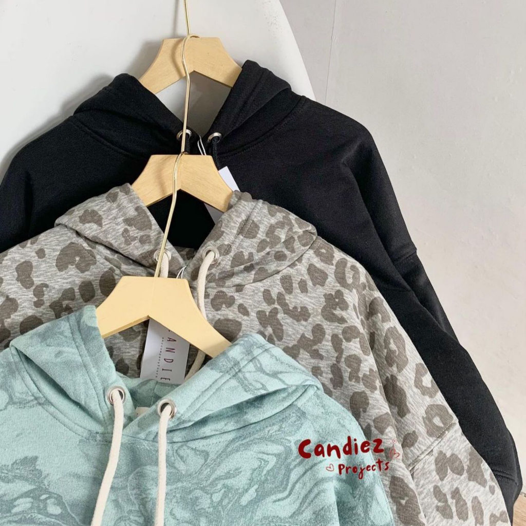 CANDIEZ DERA Oversized Hoodie Crop