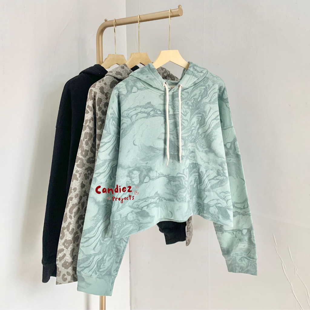 CANDIEZ DERA Oversized Hoodie Crop