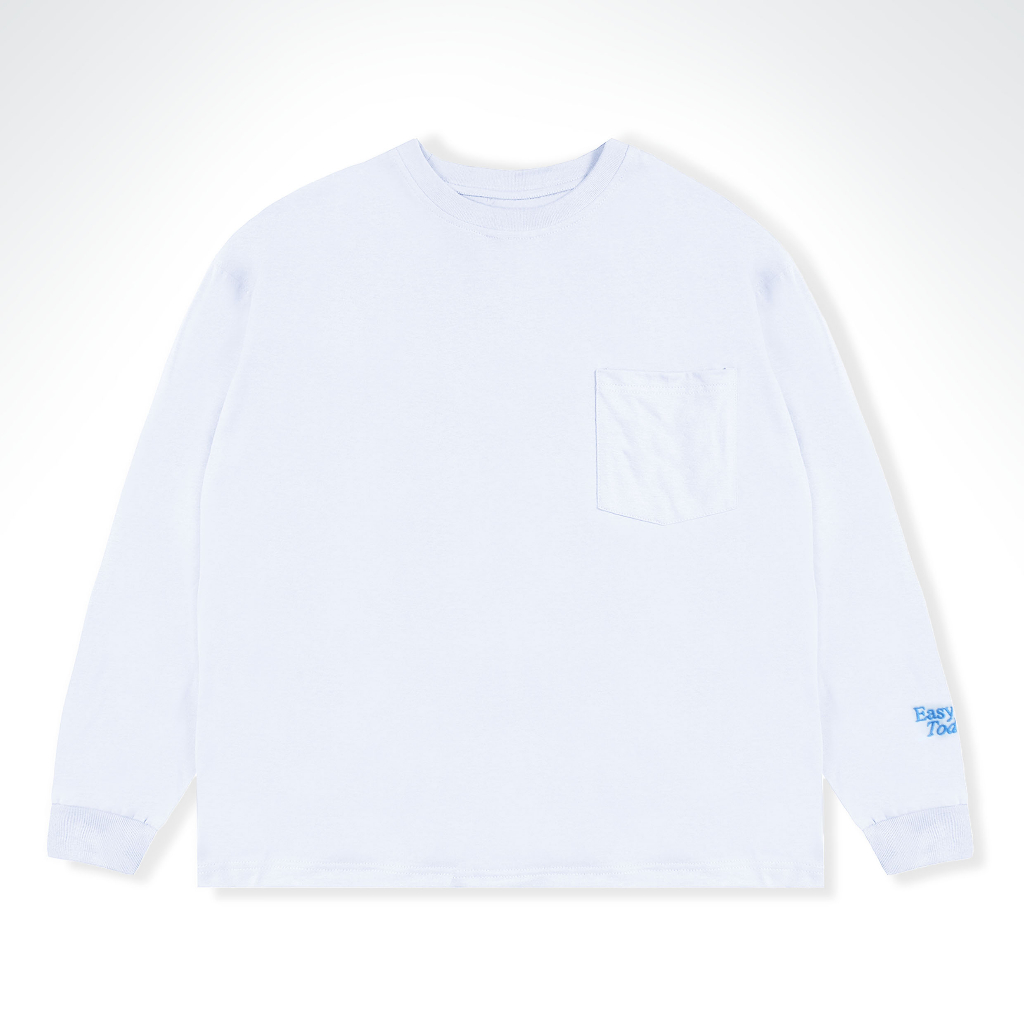 Orca Oversized Long Tees Pocket White