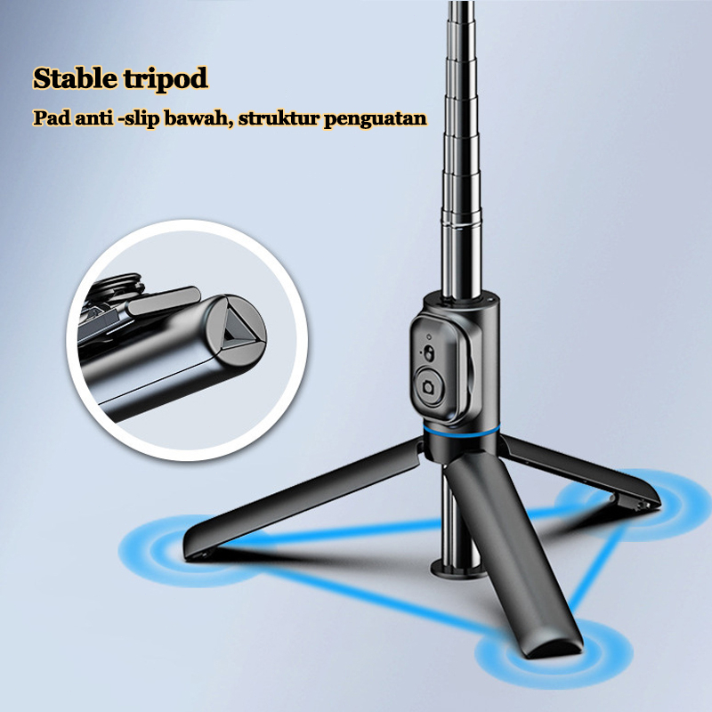 （COD) 360° Selfie Rod Tripod Desktop Ponsel Membongkar braket Tripod Remote