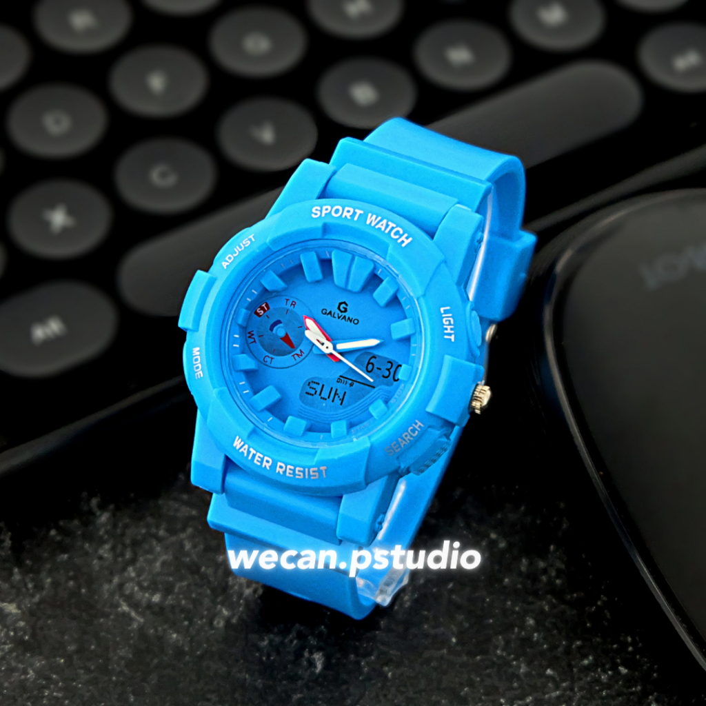 F86 GALVANO Jam Tangan Digital Unisex Sporty Korean Style Waterproof