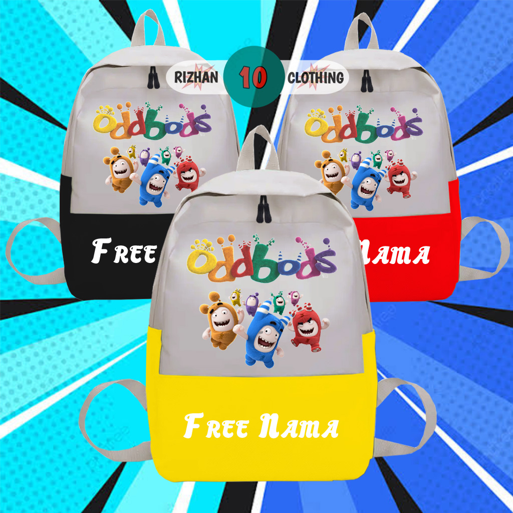 TAS RANSEL ANAK SEKOLAH ODDBODS KIDS BACKPACK BAG UNISEX ODDBODS ( FREE NAMA )